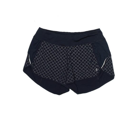 Athleta Shorts Track Running Blue Navy Window Pane Check Pattern Lined xs - Picture 8 of 9